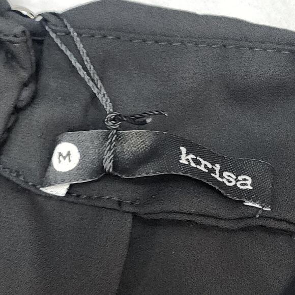 Revolve Krisa Twisted Halter Mini Dress Black - Woman's SZ M - NWT - Picture 5 of 6